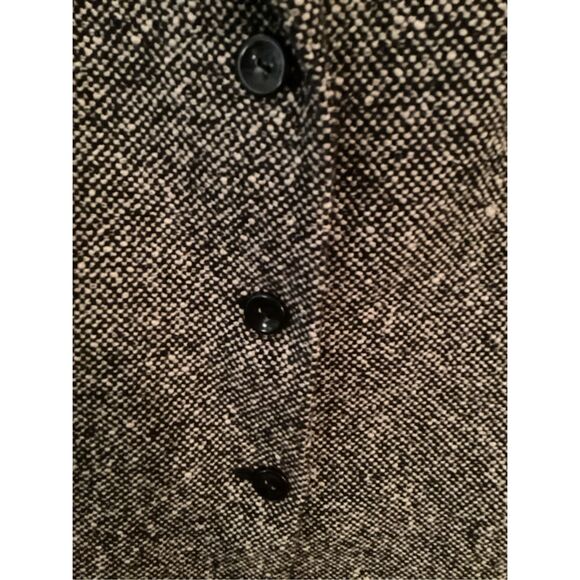 Talbots Wool Blend Tweed Blazer Jacket Sz 6 Lined Black White Business - Picture 3 of 8